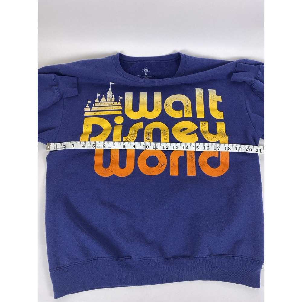 Disney Sweatshirt Adult Medium Blue Fleece Walt Disney World Graphic Comfort - Picture 6 of 7